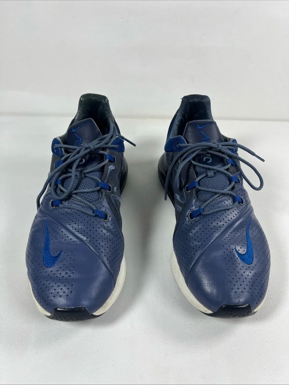 Nike Air Max 270 Premium Diffused Blue Leather Athletic Sneakers Mens 11.5